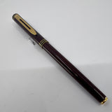 Waterman Exclusive Burgundy & Black Marble Lacquered Fountain  Pen - Fine 18kt Gold  Nib