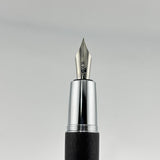 Faber-Castell E-Motion Black wood barrel chrome cap -  Fountain Pen