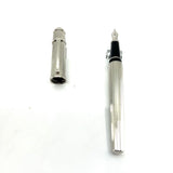 Cartier Diabolo Platinum Plated Fountain Pen - Medium 18kt Gold Nib