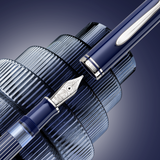 Pelikan Souveran M815 Metal Striped Blue Limited Edition Fountain Pen