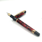 Waterman Phileas Red/Black Marble (Second Generation) Fountain Pen - Medium Gilt Nib