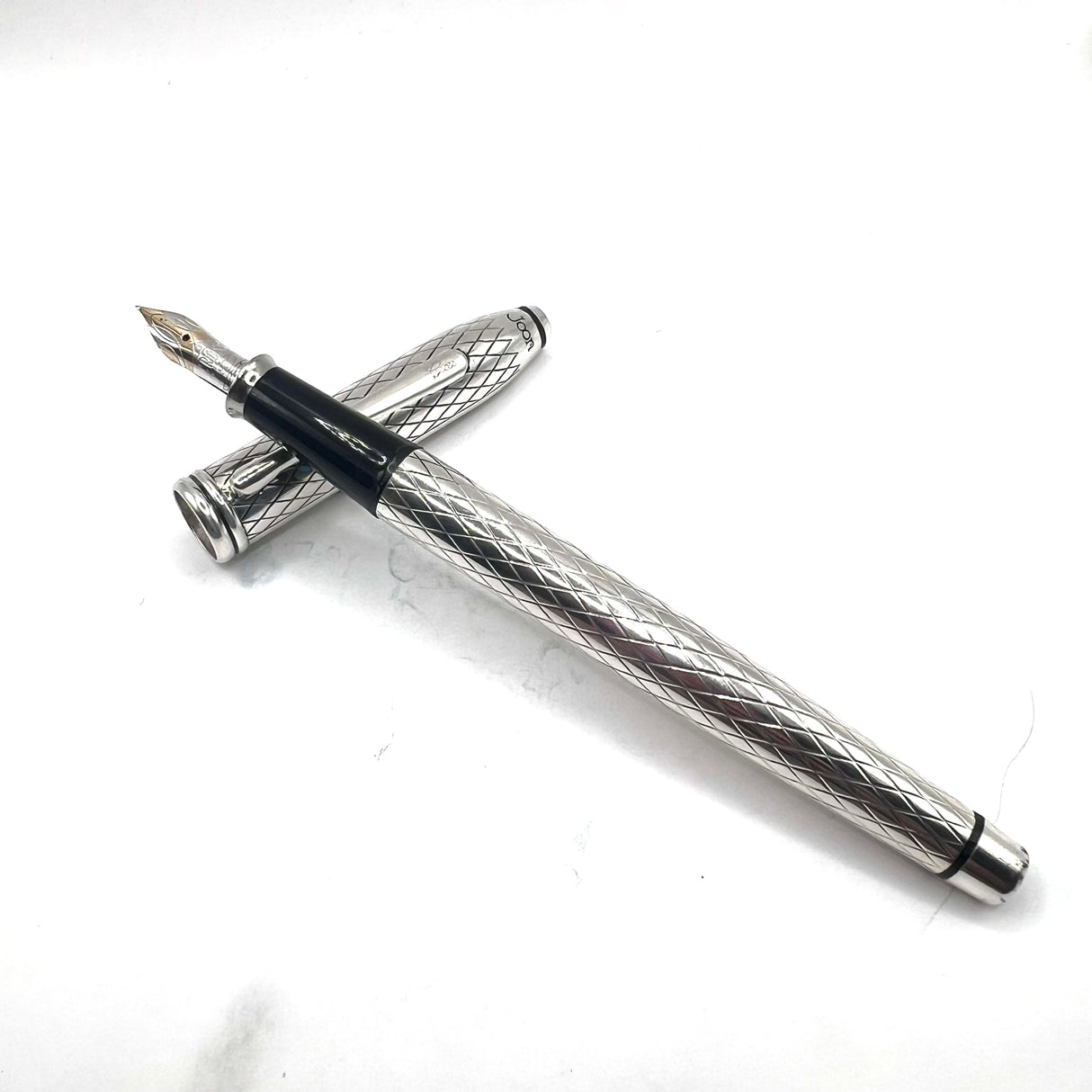 Cross Townsend Sterling Silver Fountain Pen - Made for 25th  Anniversary of Joon Pens(NYC)- Fine 18kt Gold Nib
