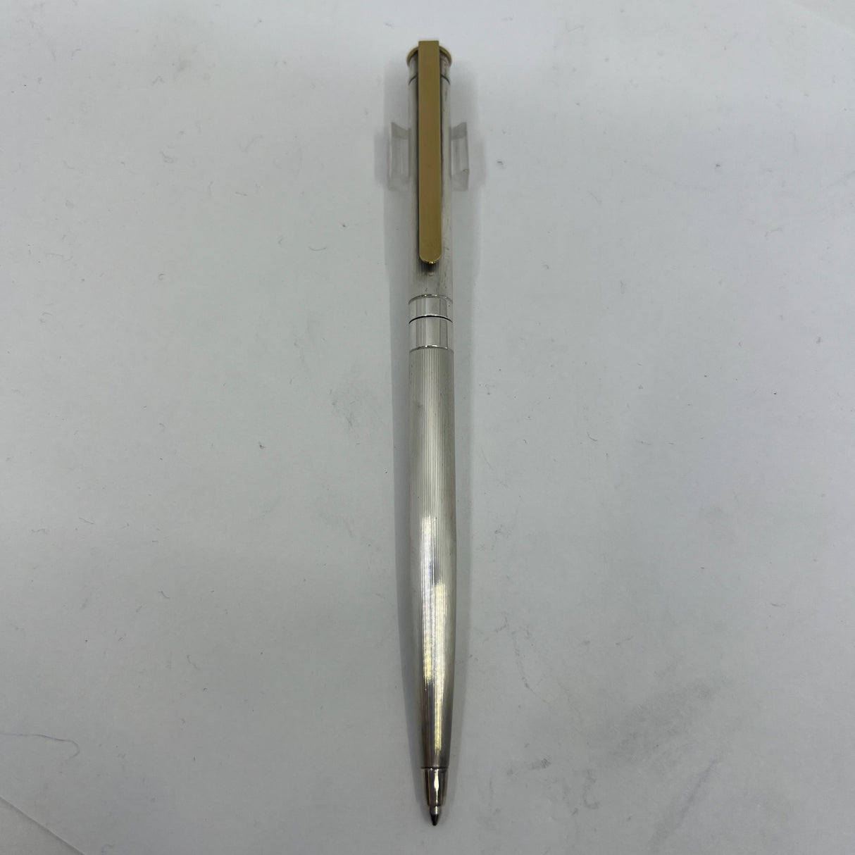 Montblanc Noblesse Silver-Plated Etched Vertical Lines Ballpoint Pen