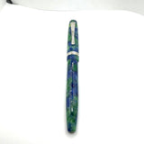 Montegrappa Elmo Asolo (Blue/Green Marbled) Fountain Pen - Medium 18kt Gold Nib
