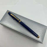 Cross Townsend Marbled Midnight Blue Selectip Rollerball with President George Bush Facsimile Signature & Presidential Seal Engraved on  both the Pen & Box!