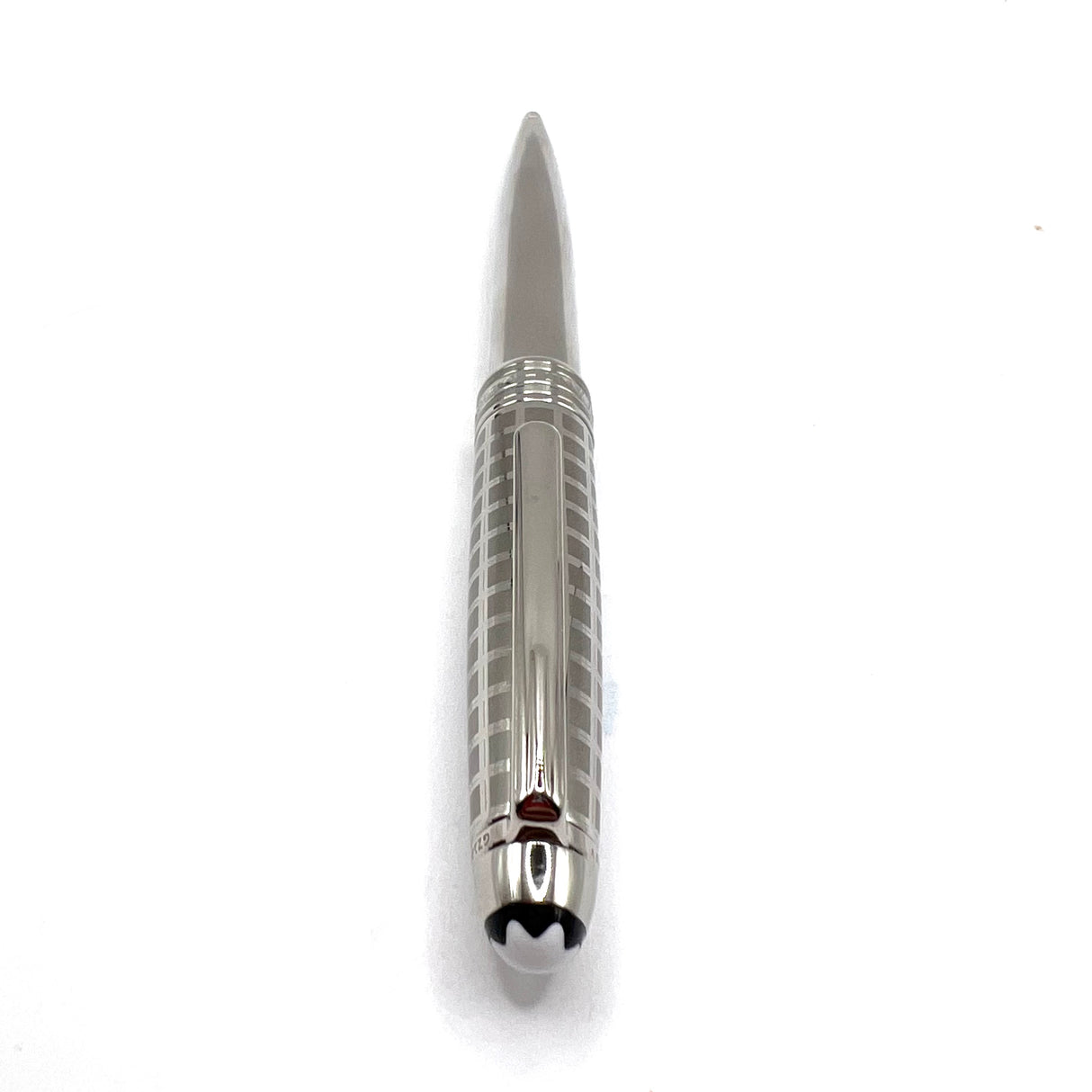 Montblanc Meisterstuck Solitaire Stainless Steel II 164 Ballpoint Pen - Laser Engraved Cap