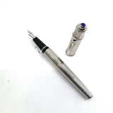 Cartier Diabolo Platinum Plated Fountain Pen - Medium 18kt Gold Nib