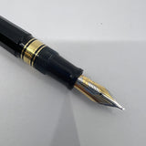 OMAS Senior Paragon Extra Black Resin Fountain Pen - Flexible Medium 18kt Gold Nib
