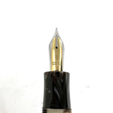 Delta "The Journal" Fountain Pen -Ivory Backdrop with Black/Brown Swirls