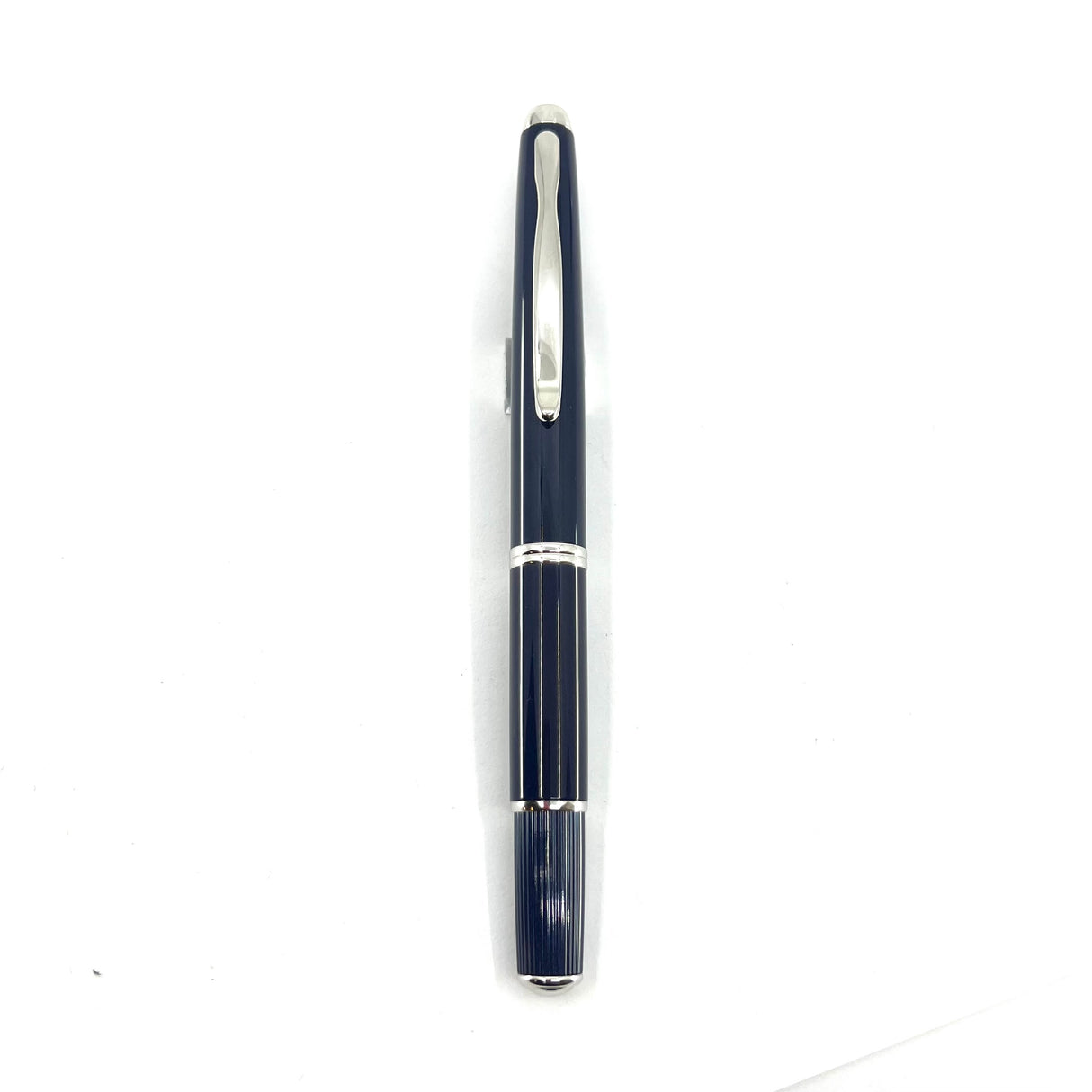Pilot Dark Blue Fermo Retractable Nib Fountain Pen - Broad 18kt Gold Nib