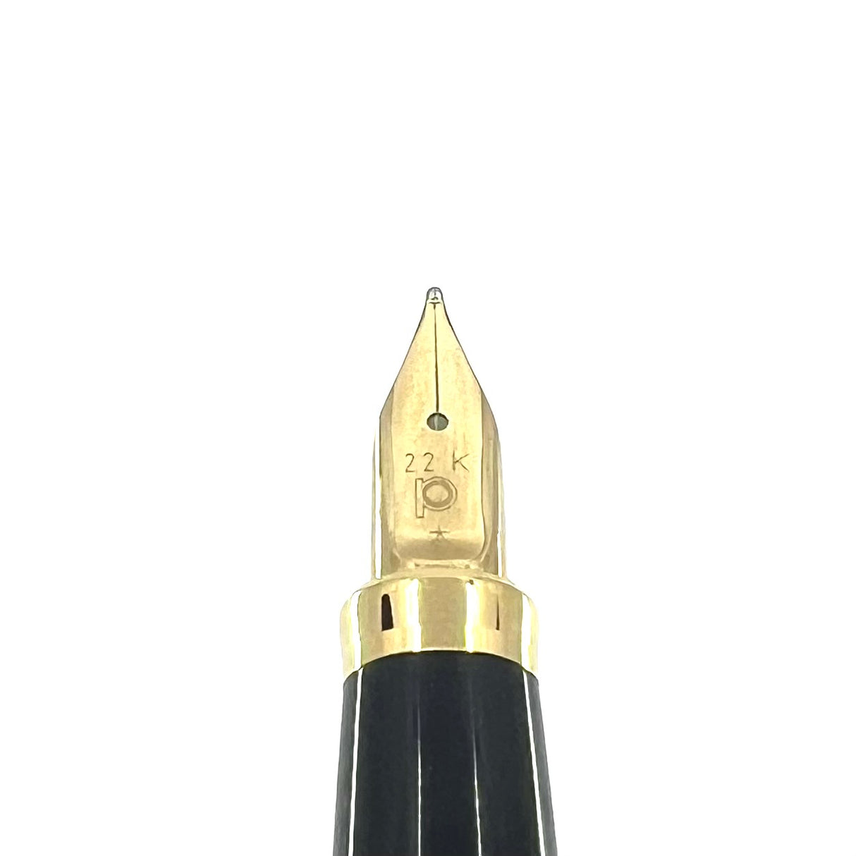 Platinum President (Early Style) Black Fountain Pen - Medium 22kt (Yes) Gold Nib