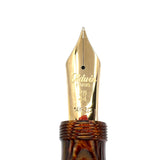 Oldwin (Paris) Torpedo Bronze Arco Spina (Fish Bone) Pattern Celluloid LE Fountain Pen