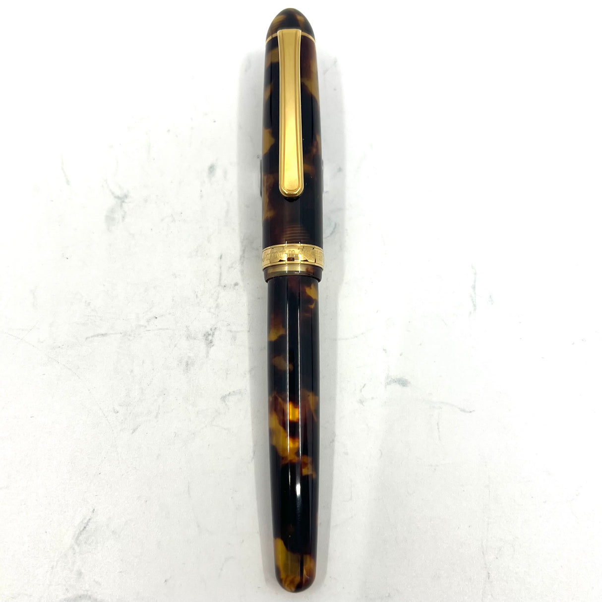 Platinum Tortoiseshell Celluloid #3776 Fountain Pen