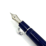 Platinum Pen Co. #3776 Celluloid Midnight Blue Ocean Fountain Pen  - Broad 14kt Gold Nib