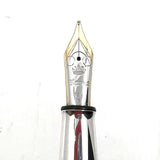 Krone Sterling Silver Oversized Fountain Pen - Alternating Smooth & Barleycorn Panels
