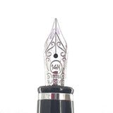 Aurora Talentum Finesse Black CT Fountain Pen - Medium 14kt Gold Nib