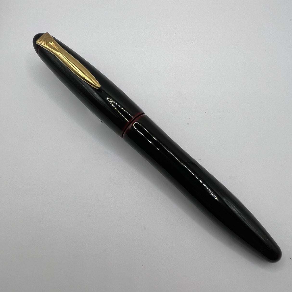 Platinum Izumo Urushi Akatame(Red) Hand Painted Lacquer Oversized Fountain Pen  - Fine 18kt Gold Nib
