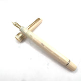 OMAS Ivory Vegetal Resin Bibliotheque Nationale Fountain Pen- Medium 18kt Gold Nib