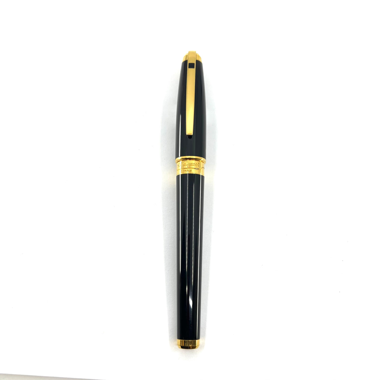 S. T. Dupont Largest Size Orpheo Black Laque de Chine  Fountain Pen  - Broad Stub 18kt Gold Nib