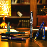 OMAS Bologna Fountain Pen Grigio Luminoso (Bright Gray) Silver Trim