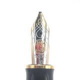 Pelikan Souveran M800 Marbled Blue O' Blue Fountain Pen - ITALIC BROAD 18kt Gold Nib