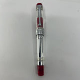 Aurora Optima Transparent Demonstrator Limited Edition Rollerball with Red Auroroloid Highlights