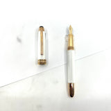 Montblanc Meisterstuck White Solitaire #145 Classique Fountain  Pen - Fine 18kt Gold Nib