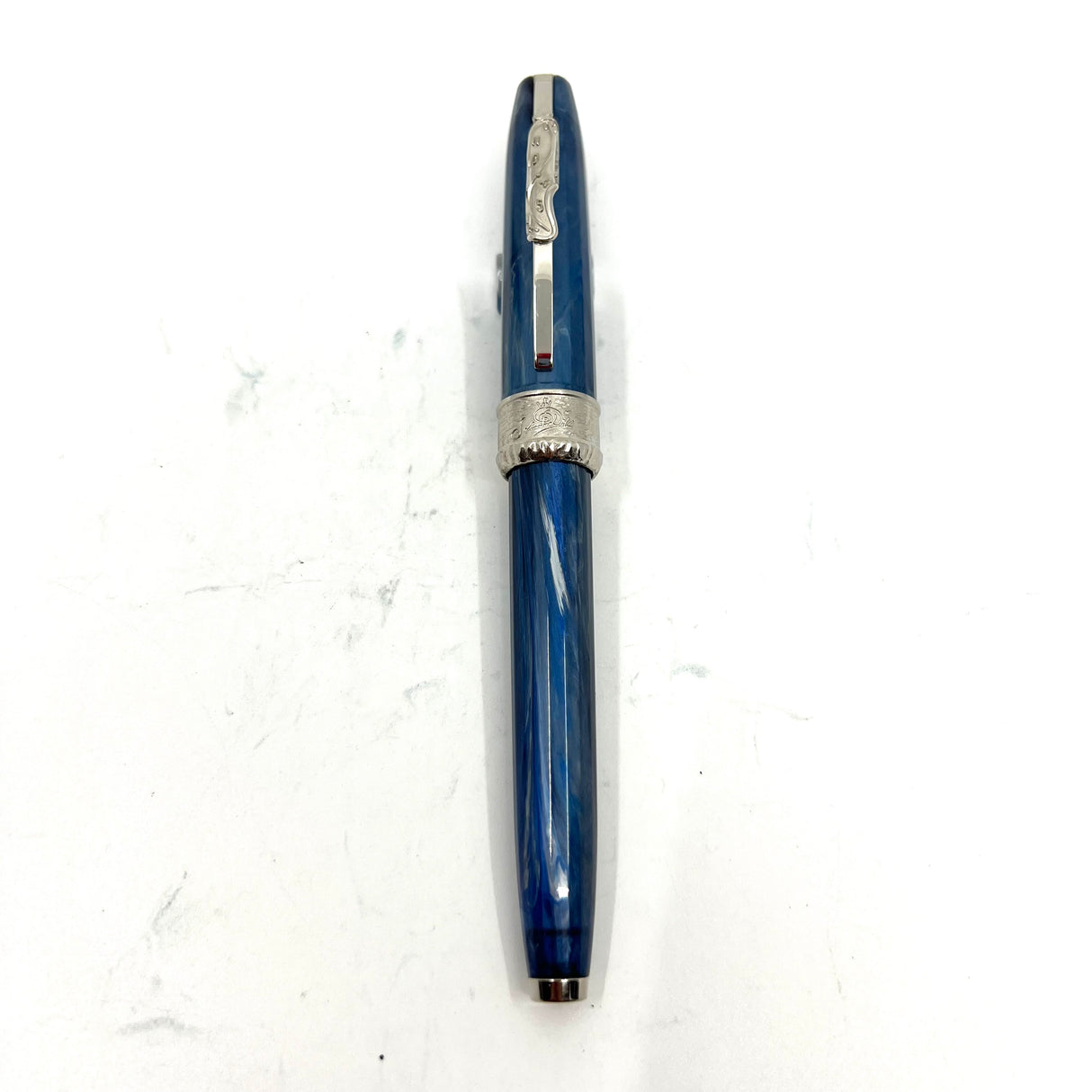 Visconti Salvador Dali Melting Clock Marbled Blue Fountain Pen