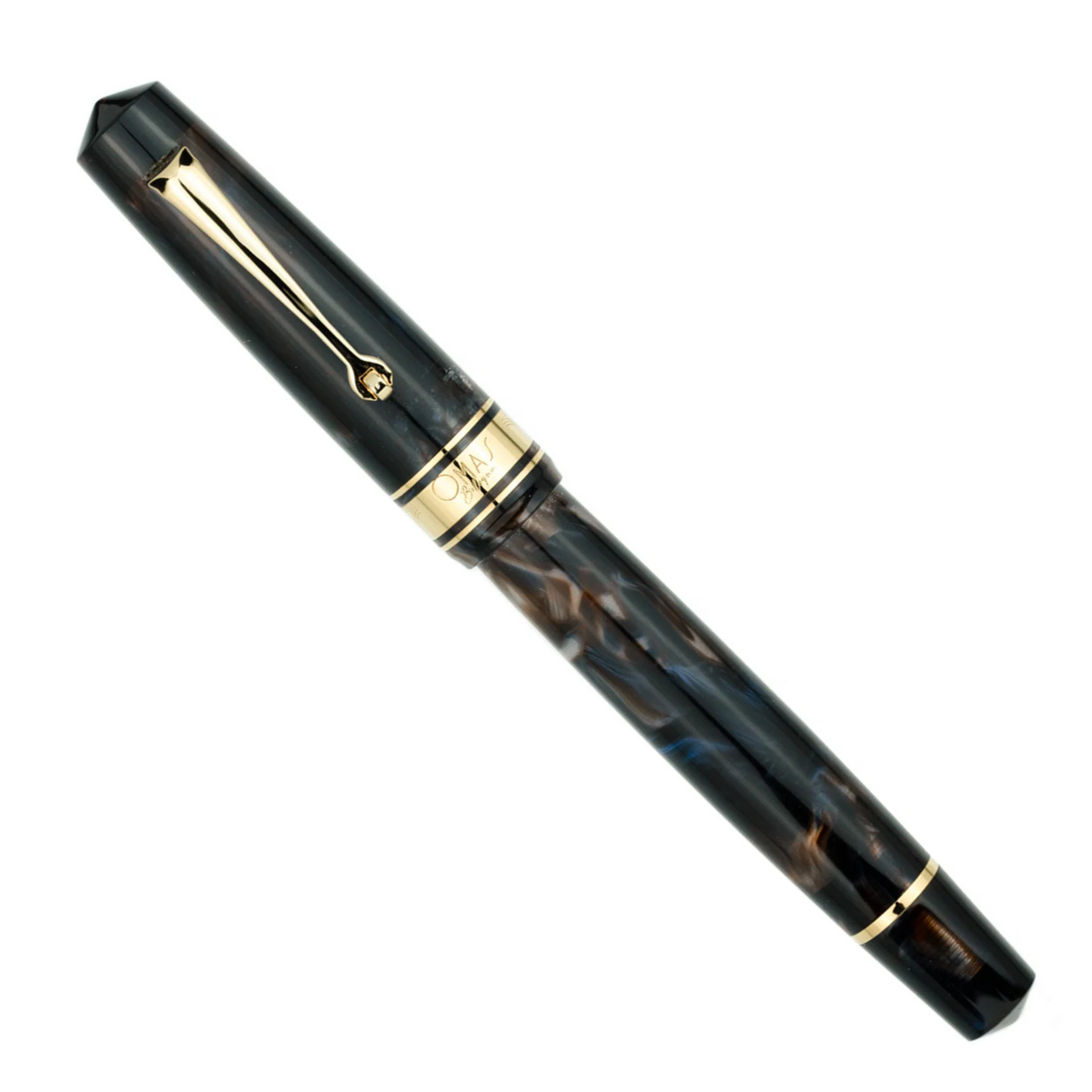 OMAS Bologna Fountain Pen Galassia Gold Trim