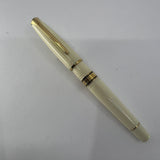 Waterman Ivory Resin Charleston Fountain Pen  - Fine 18kt Gold  Nib