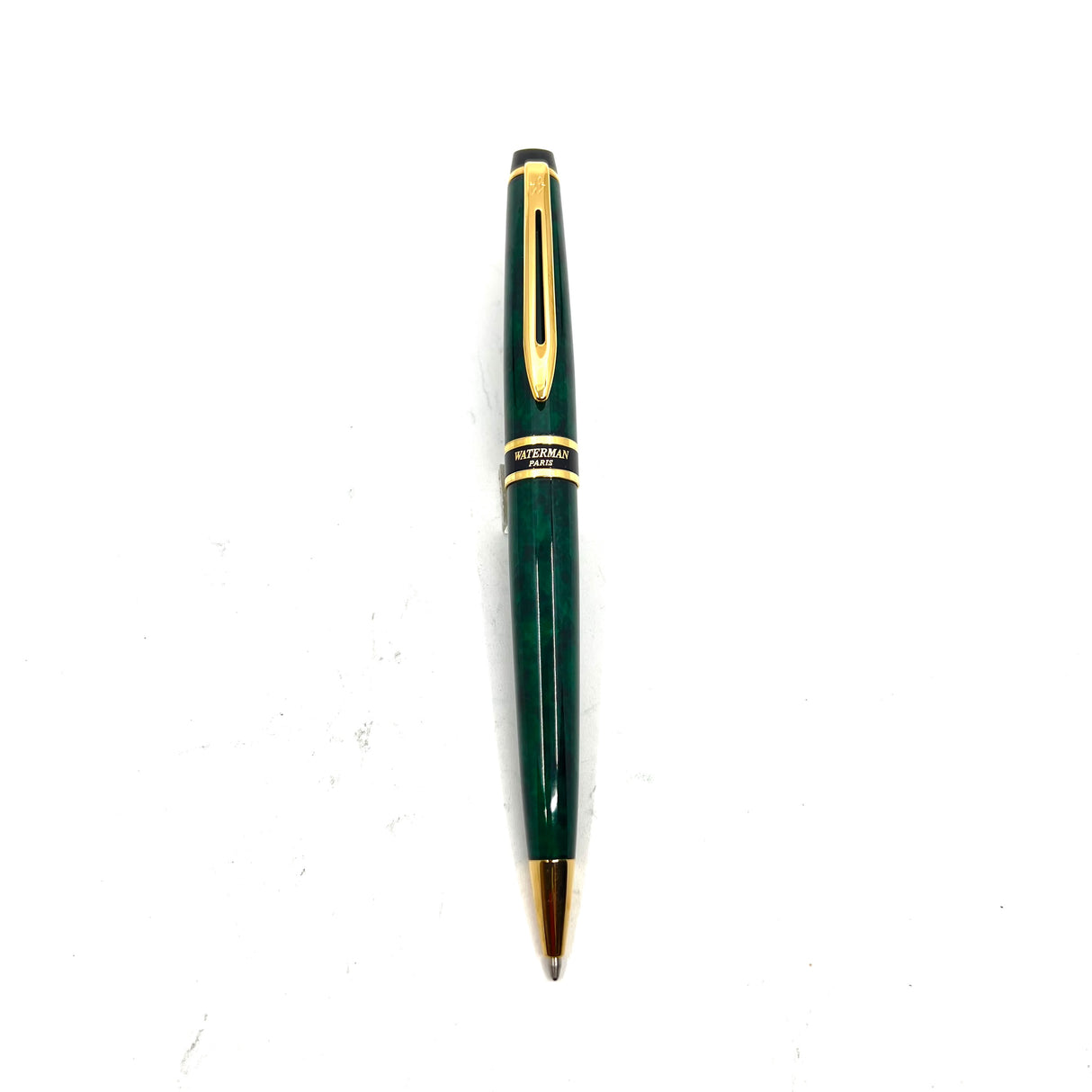 Waterman Expert  Green/Black Marbled Ballpoint Pen