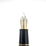Sheaffer Grand Connaisseur Gold-Plated Vertical Line Pattern  Fountain Pen - Fine Two-Tone 18kt Gold Nib