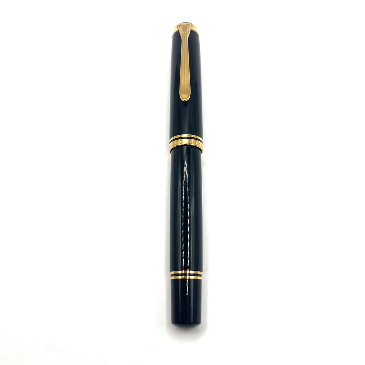 Pelikan Souveran M1000 Black Fountain Pen with Gold-Plated Trim-  Flexible Fine 18kt Gold Nib