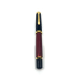 Pelikan M800 Black/Red Striped Fountain Pen - The Original! - Fine 18kt Gold Nib