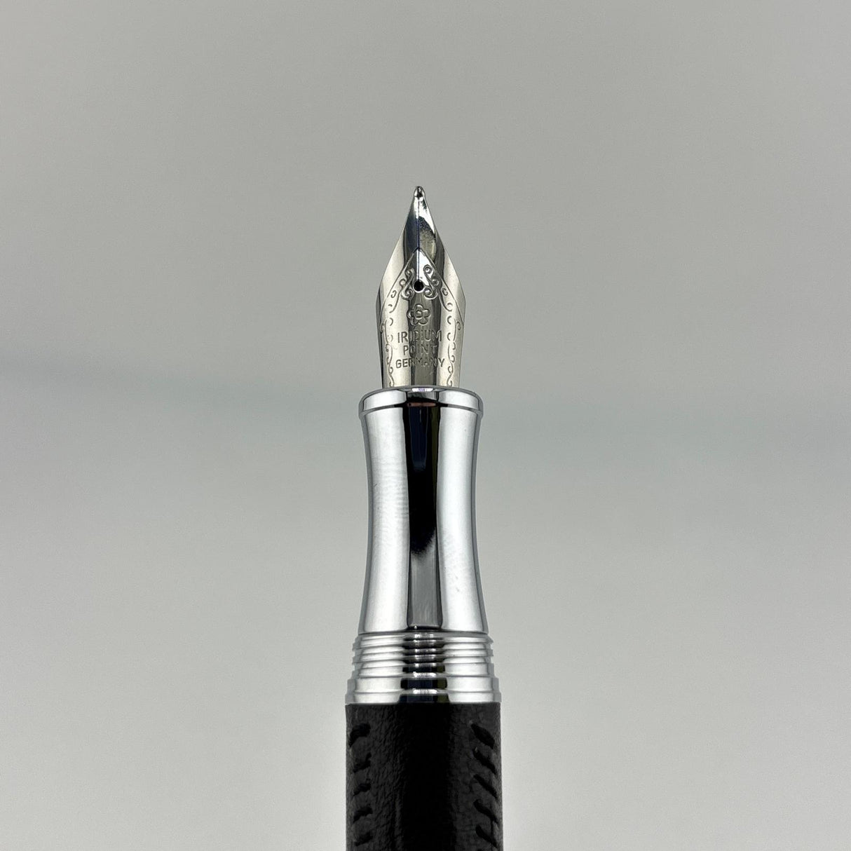 No name chrome and Leather black  - Fountain Pen