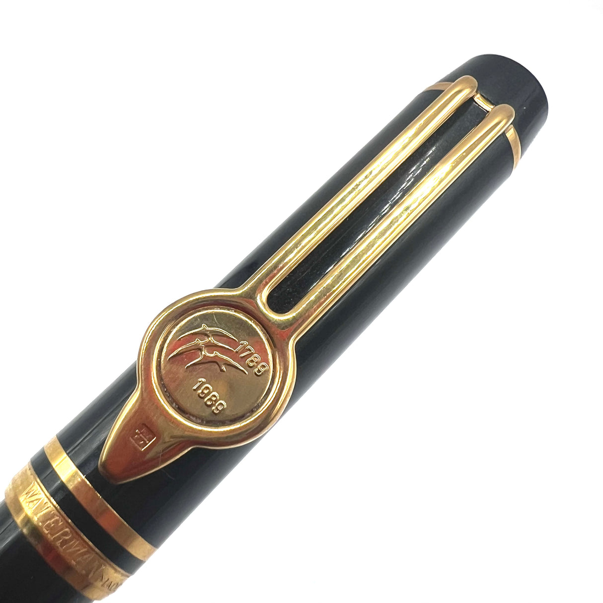 Waterman French Bi-Centennial  Ballpoint Pen - Smooth Black Lacquered