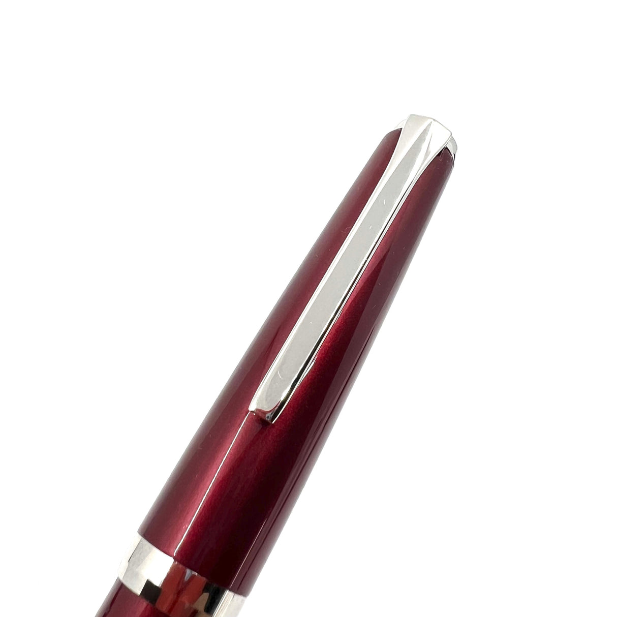 Pilot Burgundy Red Falcon II Metal Ballpoint Pen