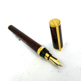 S. T. Dupont  Montparnasse Chairman  (Largest) Tortoiseshell Laque de Chine Fountain Pen - Fine 18kt Gold Nib - Rarely Found in MINT Condition!