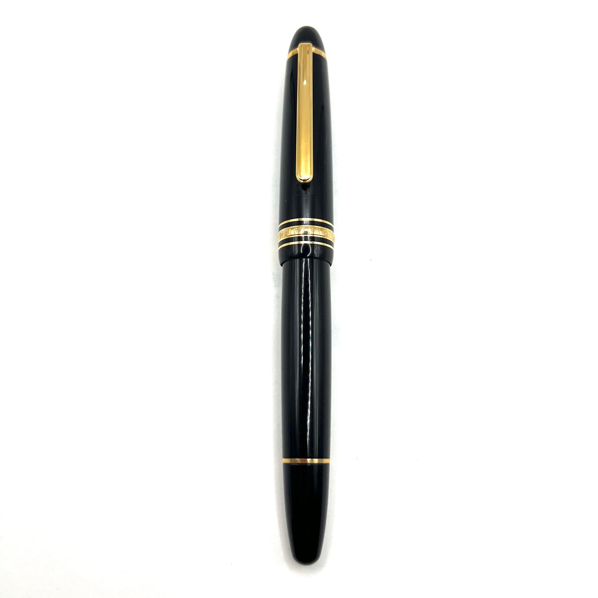 Montblanc #147 Traveler Black Resin LeGrand Meisterstuck Fountain Pen -  Broad Oblique (Profile of Left Foot) 18kt Gold Nib