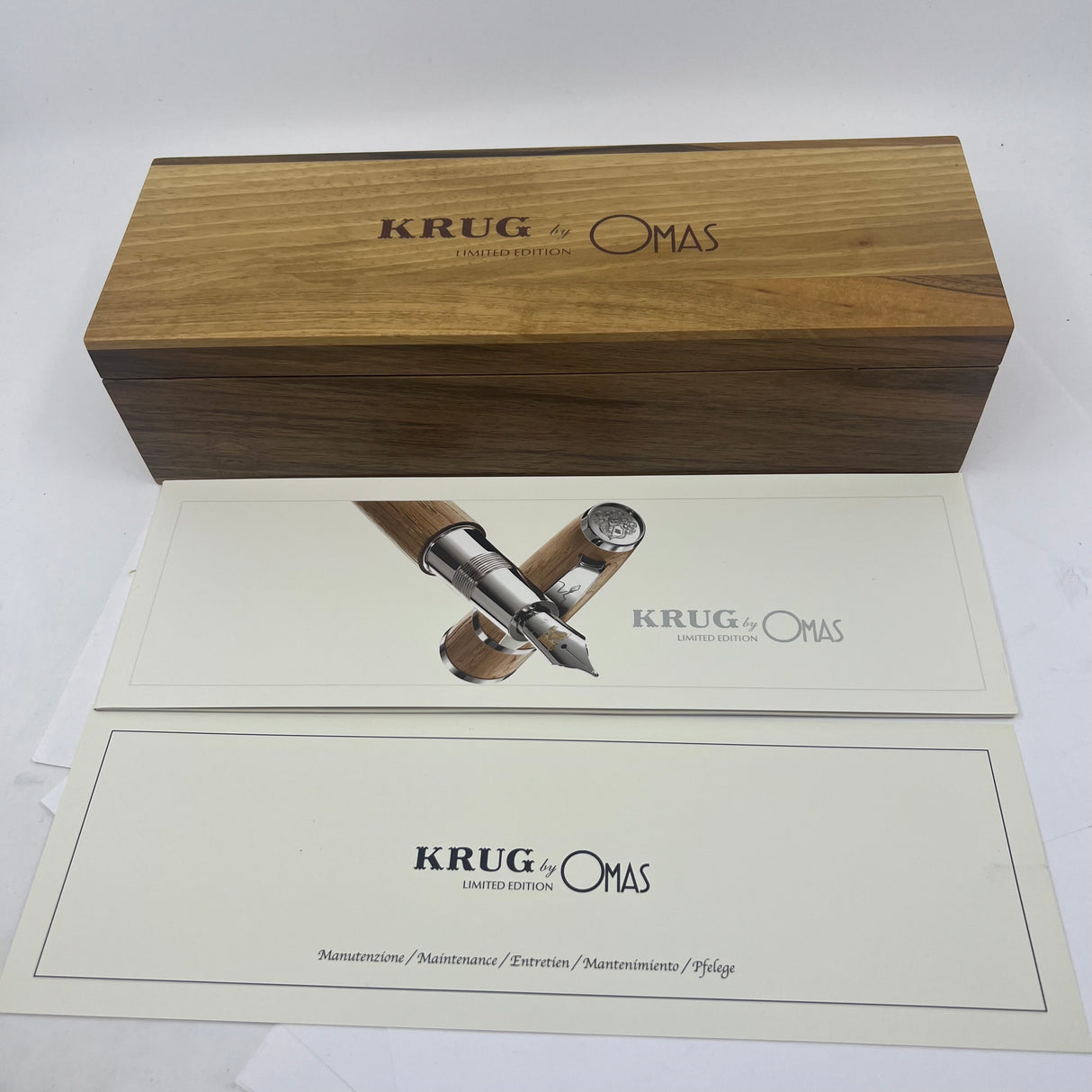 OMAS  Krug Limited Edition Oak Wood & Sterling Silver Fountain Pen - Medium 18kt Gold Nib