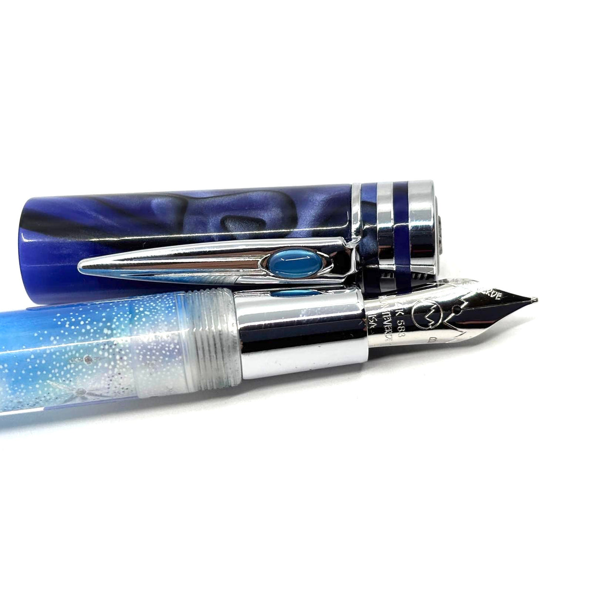 Monteverde Walt Disney Limited Edition Fantasia Blue Fountain Pen - Broad 14kt Gold Nib