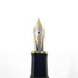Pelikan M800 Black/Red Striped Fountain Pen - The Original! - Fine 18kt Gold Nib