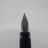 Rotring #600 Black Metal Six-Sided Fountain Pen - Medium Stainless Steel Nib