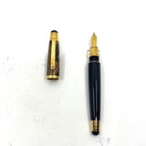 Signum (Italy)  Black/Cocoa Python Skin Fountain Pen