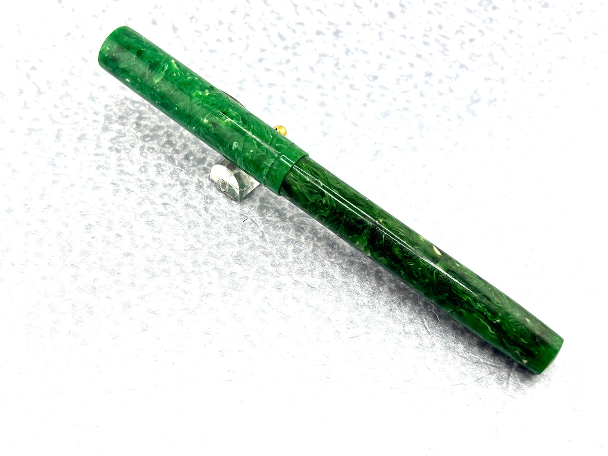 Aikin Lambert  New York "Mercantile"  Jade Green Celluloid   Fountain Pen