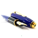 Cross Townsend Blue Lapis Lazuli/ 22K Gold Dust Fountain Pen - Medium 18kt Gold Nib