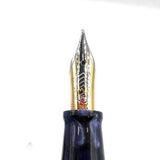 OMAS Princess Paragon Extra Blue Royale Celluloid Fountain Pen - Medium 18kt Gold Nib