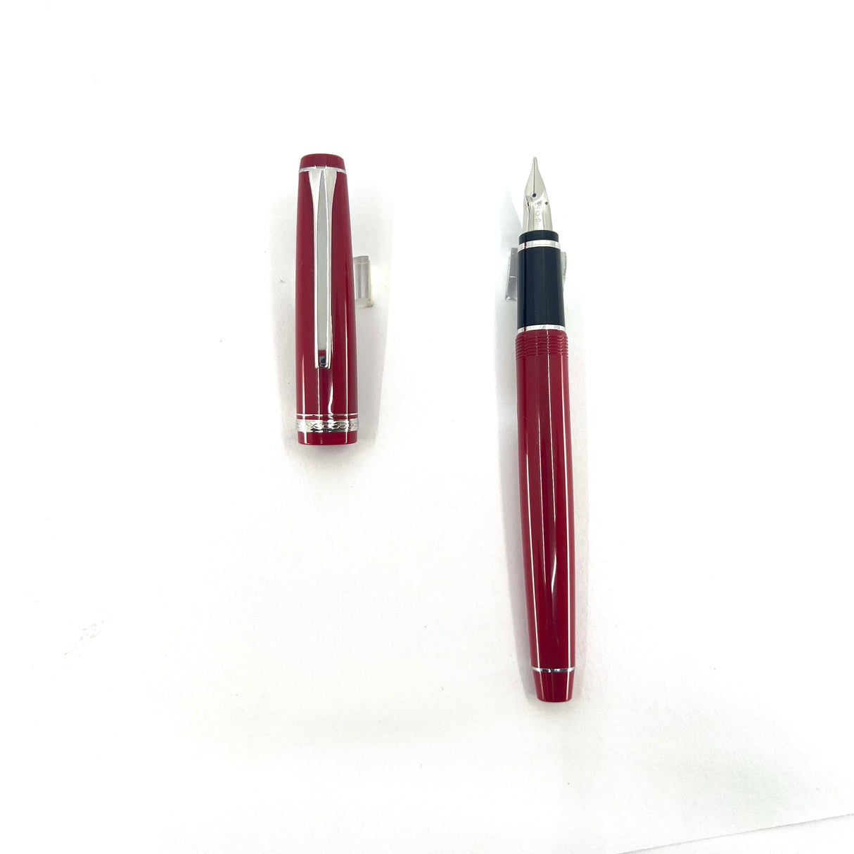 Pilot Red Resin Falcon Fountain Pen - Flexible Broad 14kt Gold Nib