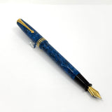 Conway Stewart Lustrous Marbled Blue Fountain Pen