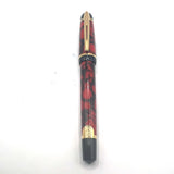 Waterman Phileas Red/Black Marble (Second Generation) Fountain Pen - Medium Gilt Nib